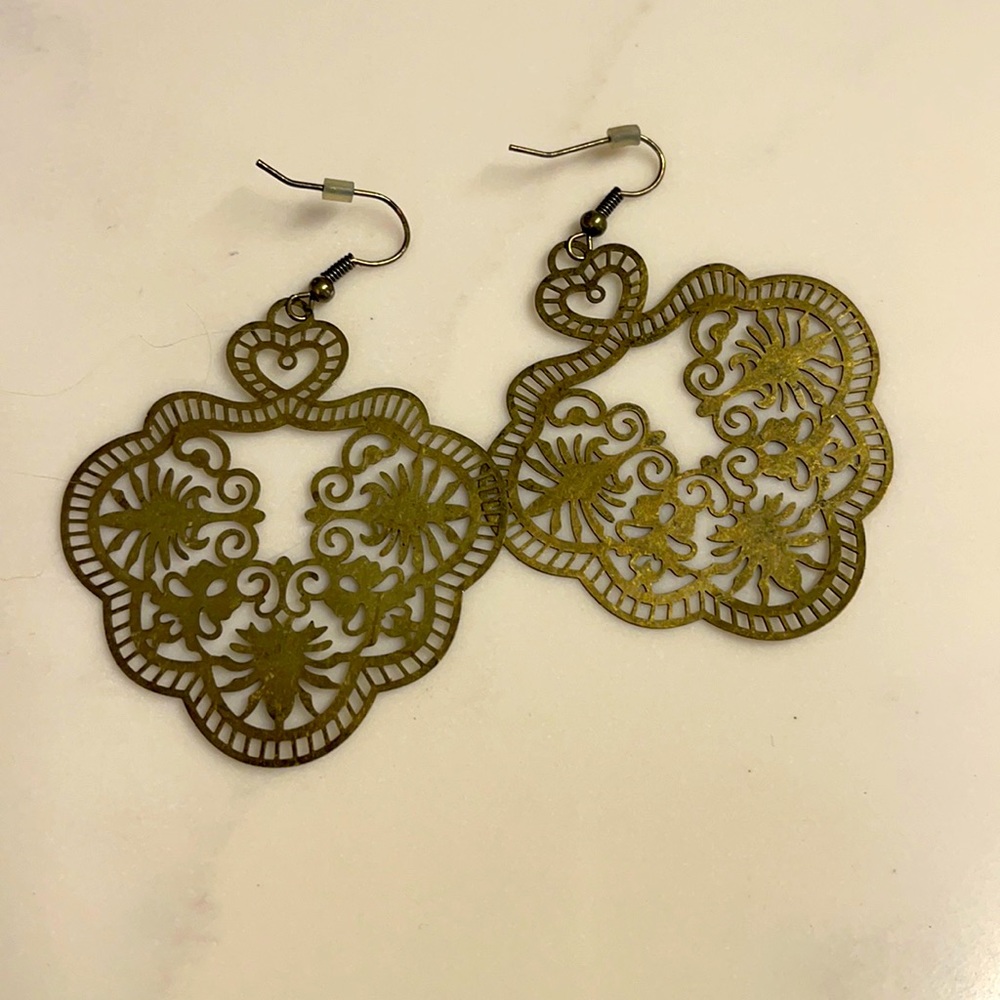 Gold Medallion Earrings